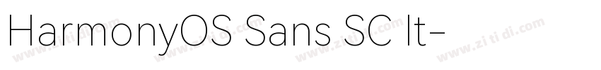 HarmonyOS Sans SC It字体转换